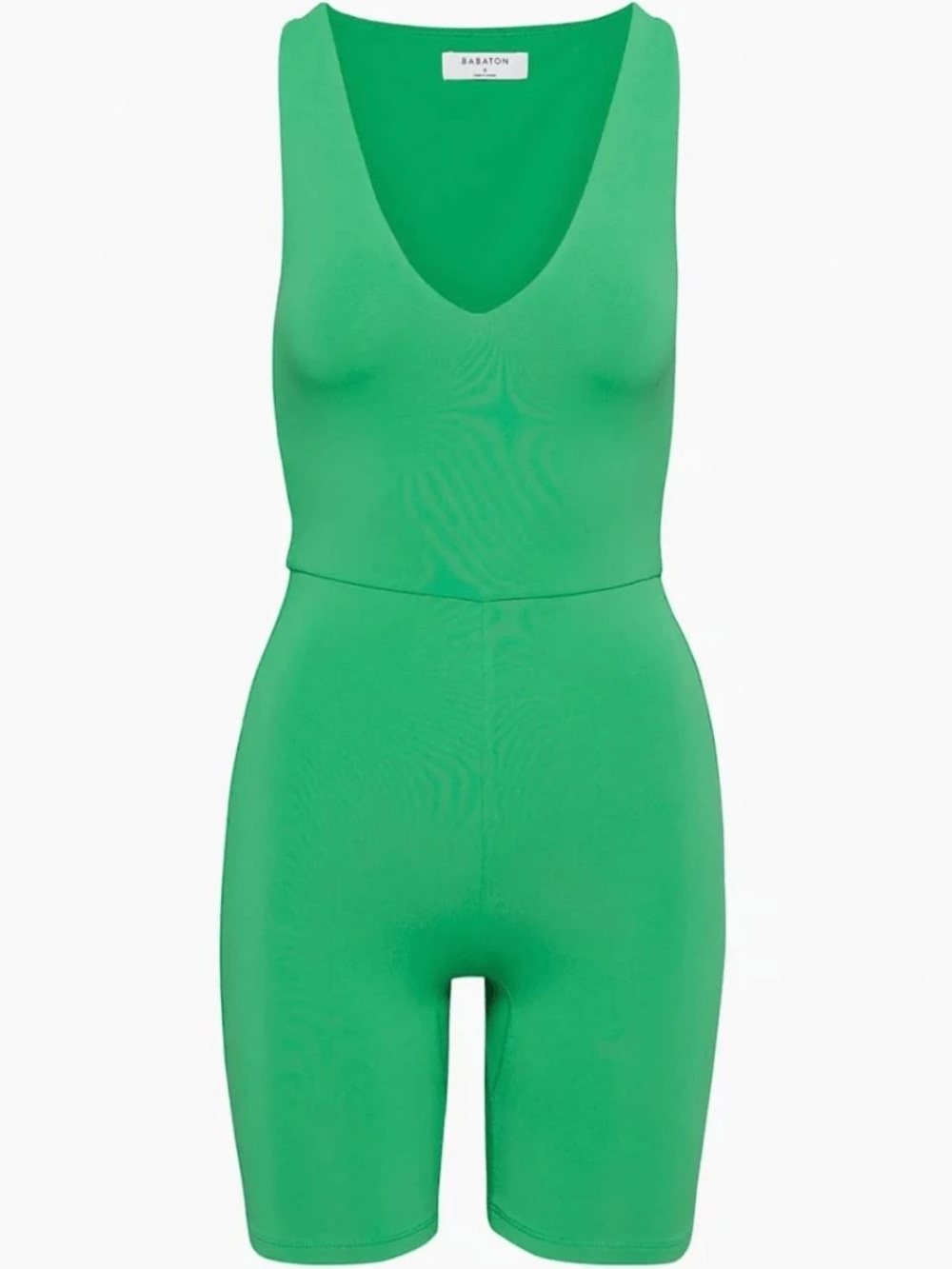 NWT | Babaton | Aritzia Contour V-neck Jumpsuit / Bodysuit Gloss Green Size XS